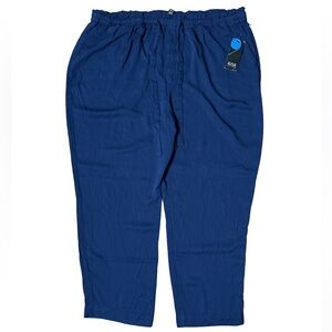 ANA Women's Navy Knit Drawstring Joggers with Pockets